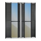 Porta De Correr Venez. 6 Folhas Moveis 210 X 200 Elite Com Fe