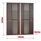 Porta De Correr Venez. 6 Folhas Moveis 210 X 240 Elite Com Fe