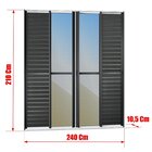 Porta De Correr Venez. 6 Folhas Moveis 210 X 240 Elite Com Fe