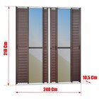 Porta De Correr Venez. 6 Folhas Moveis 210 X 240 Elite Com Fe