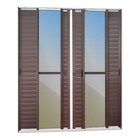 Porta De Correr Venez. 6 Folhas Moveis 210 X 240 Elite Com Fe