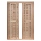 Porta de Correr Veneziana de Madeira Eucalipto 213x200x14 Rondosul