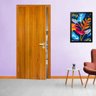 Porta com Batente de Giro Regulável de 12 a 20cm Madeira Maciça Angelim Natural Lado Esquerdo 2,10x0,80m Galon