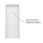 Porta com Batente de Giro 13 a 17cm Sarrafeada Lisa Laca Branco Direito ou Esquerdo 2,30x0,60x4.1 Ipumirim