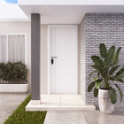 Porta com Batente de Giro 13 a 17cm Sarrafeada Zurique Laca Branco Direito ou Esquerdo 2,10x0,60x4.1 Ipumirim