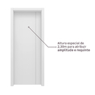 Porta com Batente de Giro 17 a 21cm Sarrafeada Zurique Laca Branco Direito ou Esquerdo 2,30x0,90x4.1 Ipumirim