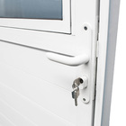 Porta de Giro Basculante e Lambri Alumínio Pintado Branco 2,10x0,80m Lado Direito Linha Home 3A Alumínio