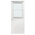 Porta de Giro Postigo e Lambri Alumínio Pintado Branco 2,10x0,80m Lado Esquerdo Linha Home 3A Alumínio