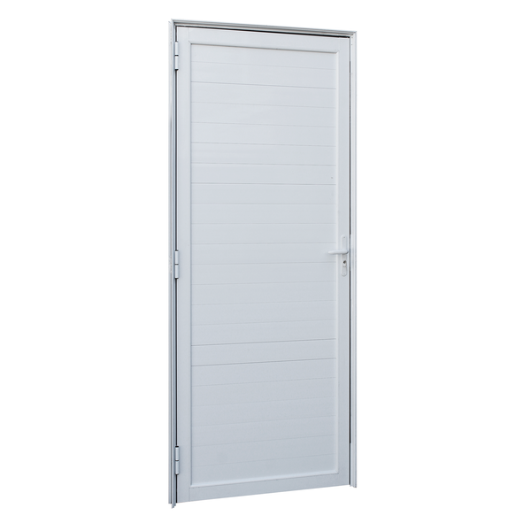 Porta Lambril de Giro Alumínio Branco 2,14x0,76m Lado Esquerdo