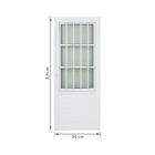 Porta Postigo de Giro Alumínio Branco com Vidro Mini Boreal 2,14x0,86m Lado Direito Linha Vivace Artens