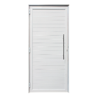 Porta de Giro Lambri Alumínio Pintado Branco com Puxador 2,14x0,86m Lado Direito Linha Vivace Artens