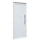 Porta de Giro Lambri Alumínio Pintado Branco com Puxador 2,14x0,86m Lado Esquerdo Linha Vivace Artens