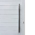 Porta de Giro Lambri Alumínio Pintado Branco com Puxador 2,14x0,86m Lado Esquerdo Linha Vivace Artens