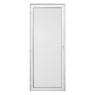 Porta de Giro com Visor Alumínio Pintado Branco com Vidro Opaco 2,14x0,86m Lado Direito Linha Vivace Artens