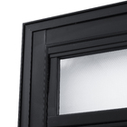 Porta Basculante de Giro Alumínio Preto com Vidro Mini Boreal 2,14x0,86m Lado Esquerdo Linha Vivace Artens