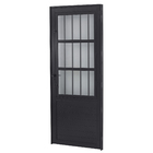 Porta Postigo de Giro Alumínio Preto com Vidro Mini Boreal 2,14x0,86m Lado Esquerdo Linha Vivace Artens