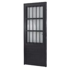 Porta Postigo de Giro Alumínio Preto com Vidro Mini Boreal 2,14x0,86m Lado Esquerdo Linha Vivace Artens