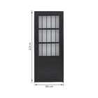 Porta Postigo de Giro Alumínio Preto com Vidro Mini Boreal 2,14x0,86m Lado Esquerdo Linha Vivace Artens