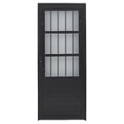 Porta Postigo de Giro Alumínio Preto com Vidro Mini Boreal 2,14x0,86m Lado Esquerdo Linha Vivace Artens