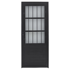 Porta Postigo de Giro Alumínio Preto com Vidro Mini Boreal 2,14x0,96m Lado Direito Linha Vivace Artens