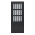 Porta Postigo de Giro Alumínio Preto com Vidro Mini Boreal 2,14x0,96m Lado Esquerdo Linha Vivace Artens