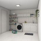 Porta Veneziana de Giro Alumínio Branco 2,14x0,96m Lado Esquerdo Linha Vivace Artens