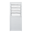 Porta Basculante de Giro Alumínio Branco com Vidro Mini Boreal 2,14x0,96m Lado Esquerdo Linha Vivace Artens