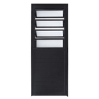 Porta Basculante de Giro Alumínio Preto com Vidro Mini Boreal 2,14x0,96m Lado Direito Linha Vivace Artens