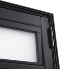 Porta Basculante de Giro Alumínio Preto com Vidro Mini Boreal 2,14x0,96m Lado Esquerdo Linha Vivace Artens