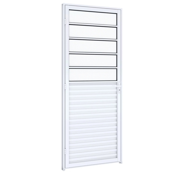 Porta de Giro Metal Alumínio Esquerdo 2,15x0,85m Ullian