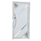 Porta de Giro Lambri Alumínio Pintado Branco com Puxador Lado Esquerdo 2,10x0,90m Brimak