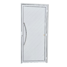 Porta de Giro Lambri Alumínio Pintado Branco com Puxador Lado Esquerdo 2,10x1,00m Brimak