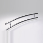 Porta de Giro Lambri Alumínio Pintado Preto Acetinado com Puxador Lado Esquerdo 2,10x0,90m Brimak