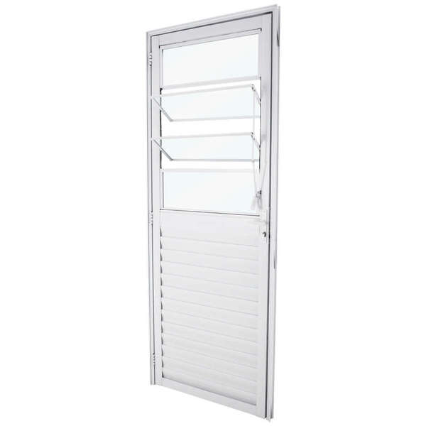 Porta De Giro Basculante Em Alumínio Branco 210x80x4 Cm Direi