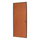 Porta De Giro C/ Batente De Aço E Folha Em Duraplac Mogno 215