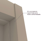 Kit Porta de Madeira de Giro Direito e Esquerdo Cappucino 210x90cm com Batente 7,5 a 16cm Vivace Plus Artens