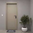 Kit Porta de Madeira de Giro Direito e Esquerdo Cappucino 210x90cm com Batente 7,5 a 16cm Vivace Plus Artens