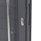 Porta Lambri de Giro 1 Folha Alumínio Pintado Cinza com Puxador 2,14x0,86m Lado Direito Linha Vivace Artens