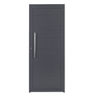 Porta Lambri de Giro 1 Folha Alumínio Pintado Cinza com Puxador 2,14x0,86m Lado Direito Linha Vivace Artens