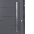 Porta Lambri de Giro 1 Folha Alumínio Pintado Cinza com Puxador 2,14x0,86m Lado Esquerdo Linha Vivace Artens