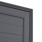 Porta Lambri de Giro 1 Folha Alumínio Pintado Cinza com Puxador 2,14x0,86m Lado Esquerdo Linha Vivace Artens