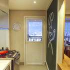 Porta de Giro com Visor 216x90 PVC Direito Brimak