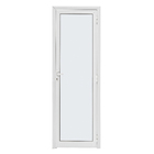 Porta de Giro com Vidro Alumínio Branco Sob Medida Linha 25 OGB Esquadrias