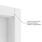 Porta com Batente de Giro De 7,5 a 12cm Sarrafeada Lisa Laca Branco Direito ou Esquerdo 2,10x0,70x3.5 Ipumirim