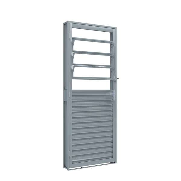 Porta De Giro De Aço Com Báscula 215 X 85 X 12 Cm Esquerda Ri