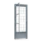 Porta De Giro De Aço Com Postigo 215 X 85 X 12 Cm Direita Gra