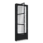 Porta De Giro De Aço Com Postigo 215 X 85 X 12 Cm Preto Esque