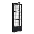 Porta De Giro De Aço Com Postigo 215 X 85 X 6,5 Cm Preto Dire