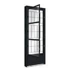 Porta De Giro De Aço Com Postigo 215 X 85 X 6,5 Cm Preto Esqu