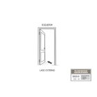 Porta De Giro De Aço Com Travessa 215 X 85 X 12 Cm Preto Esqu